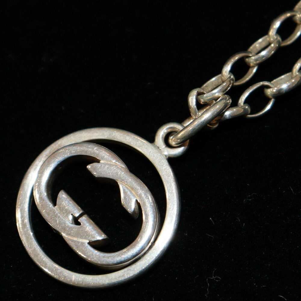 Gucci Interlocking Necklace Silver - image 8